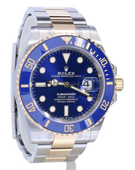 submariner date rolex blauw